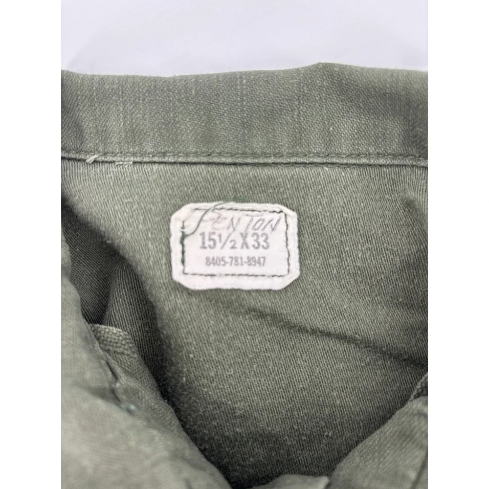 Vintage Vietnam Jacket OG-107 Coat US Army War Fatigue Sateen 8405-781-8947